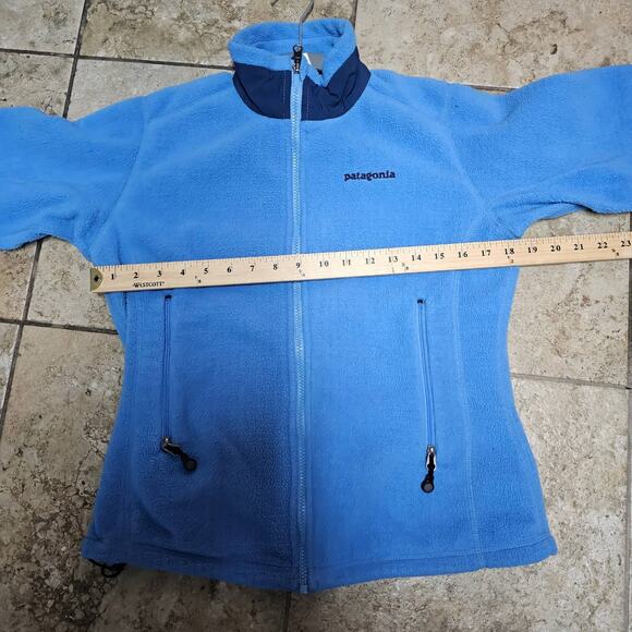 Women's Vintage Patagonia Regulator Blue Fleece Full Zip Jacket Size Small - Picture 9 of 10